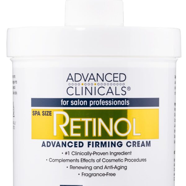 Advanced Clinicals Retinol Body Lotion Moisturizer Face Lotion & Body Cream | Crepey Skin Care Treatment Targets Look Of Crepe Skin, Wrinkles, Sagging Skin, & Sun Damaged Skin, 16 Oz